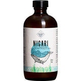 Vancouver Island Sea Salt nigari frente de empaque, presentación clara y concentrada