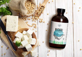 Vancouver Island Sea Salt nigari uso en tofu casero, mejora textura y cuajado