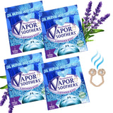Vapor Soothers empaque frontal mostrando 4 sobres y 8 clips útiles