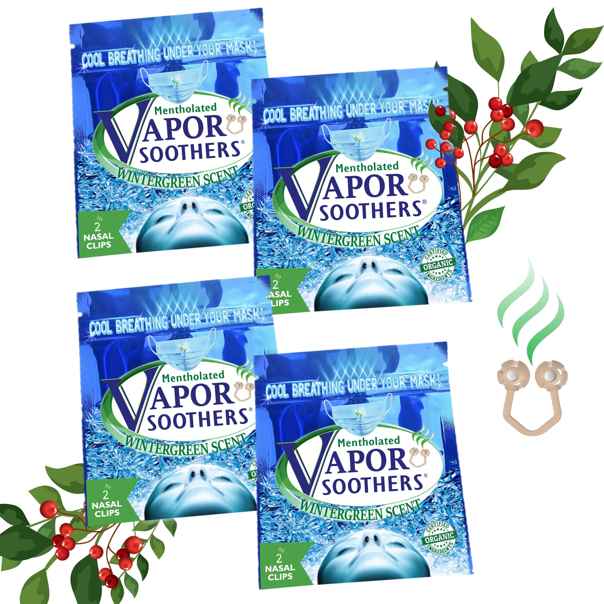 Vapor Soothers frontal del paquete mostrando contenido y beneficio práctico