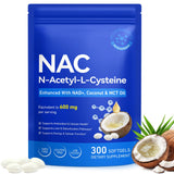 Vawcrn envase frontal de NAC 600 mg, presentación de 300 cápsulas para ahorro