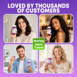 Vazatisi etiqueta con lista de ingredientes clave y pureza del resveratrol