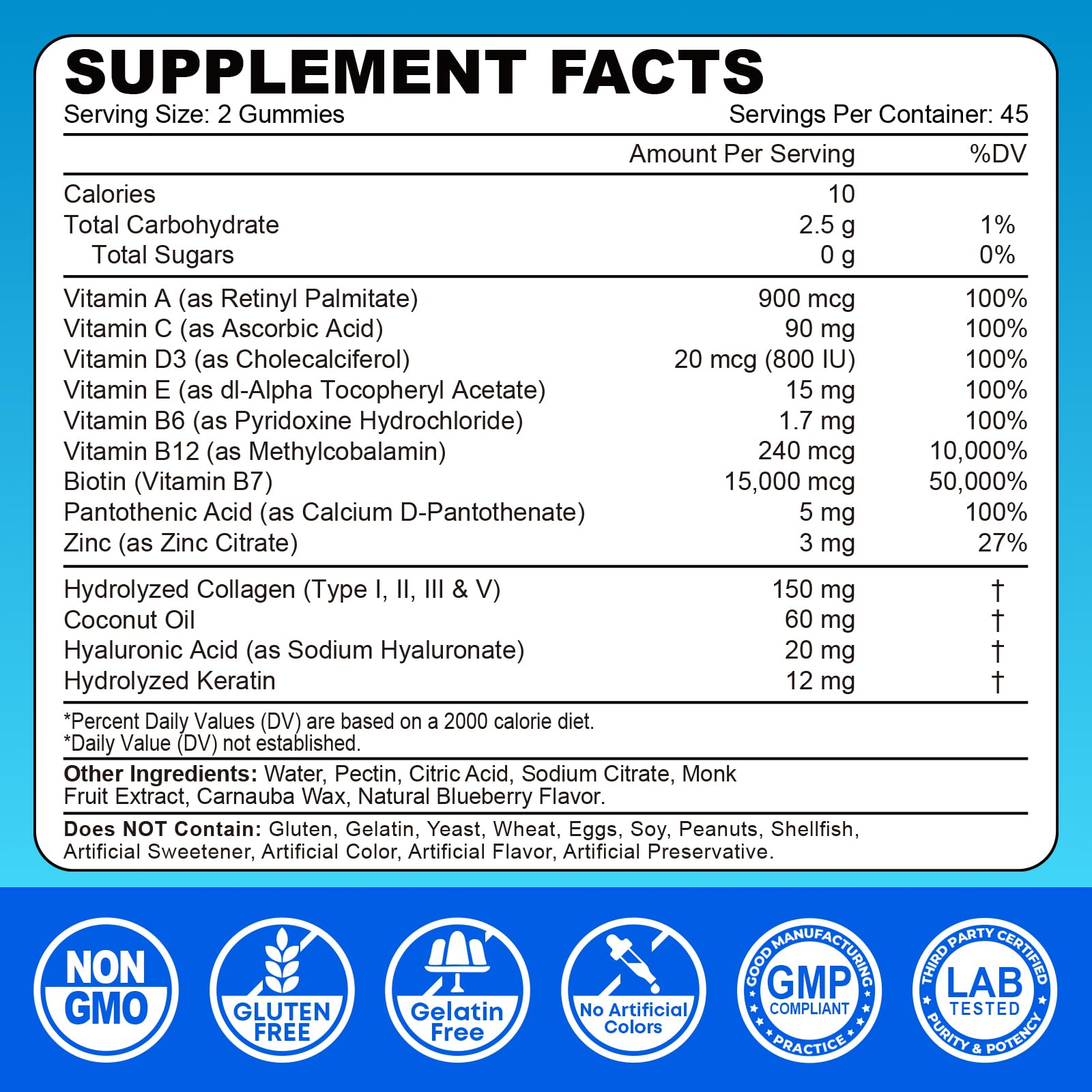 Vazatisi información nutricional en el envase para facilidad de lectura