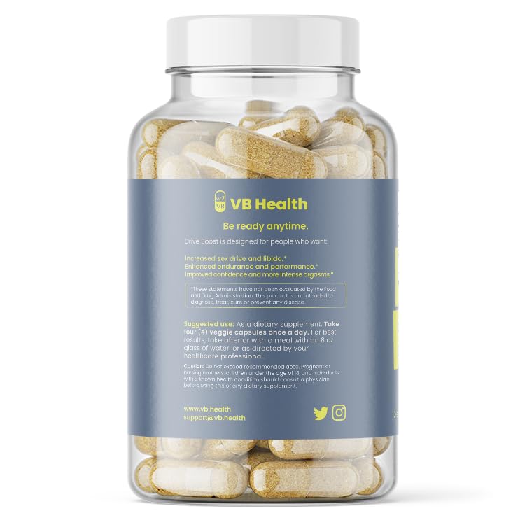 VB Health frasco sostenido en mano para comparar tamaño y porción