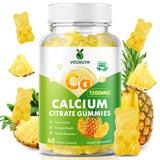 VCCHUYH envase frontal mostrando 60 gomitas y beneficios de calcio