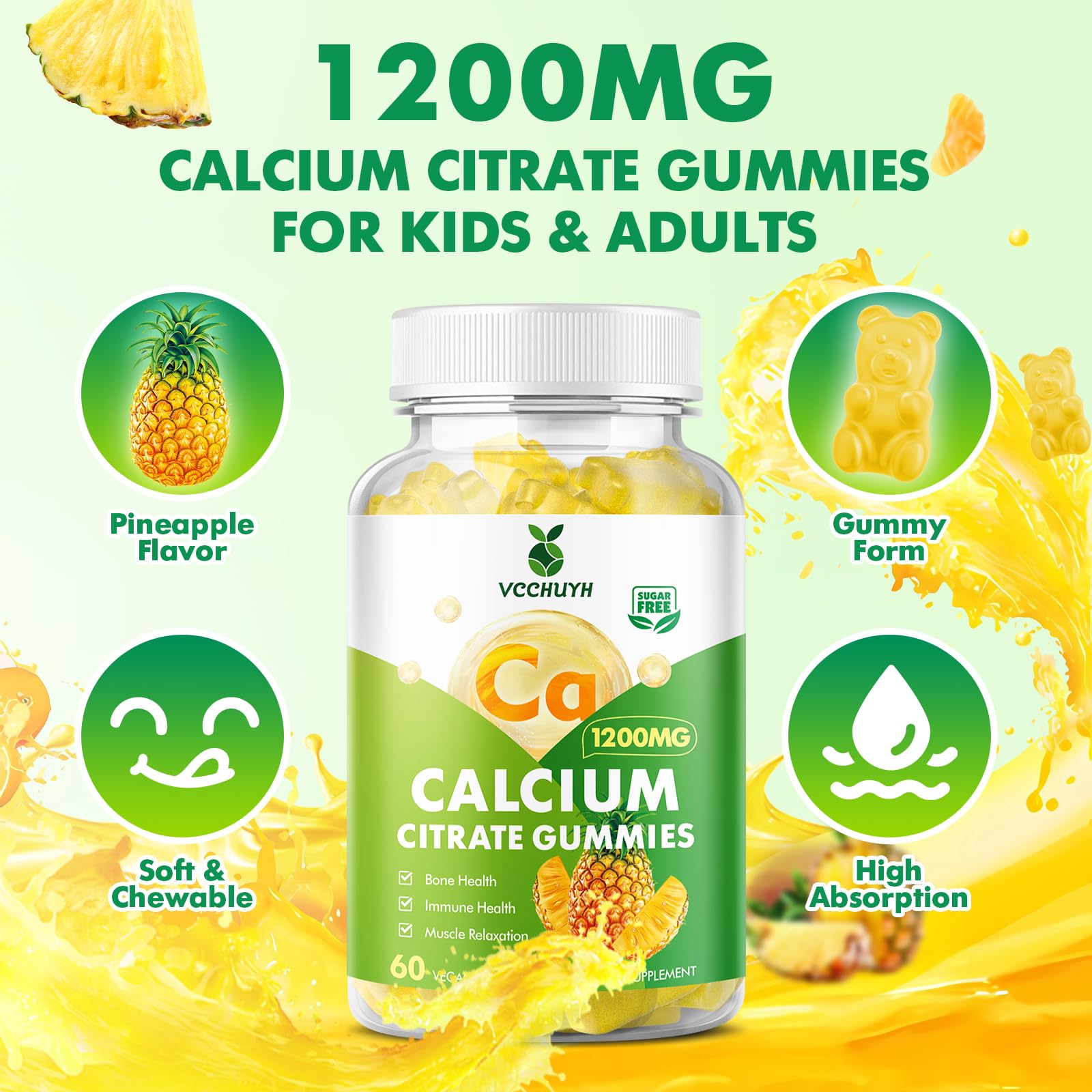 VCCHUYH etiqueta legible con información nutricional y vegan friendly