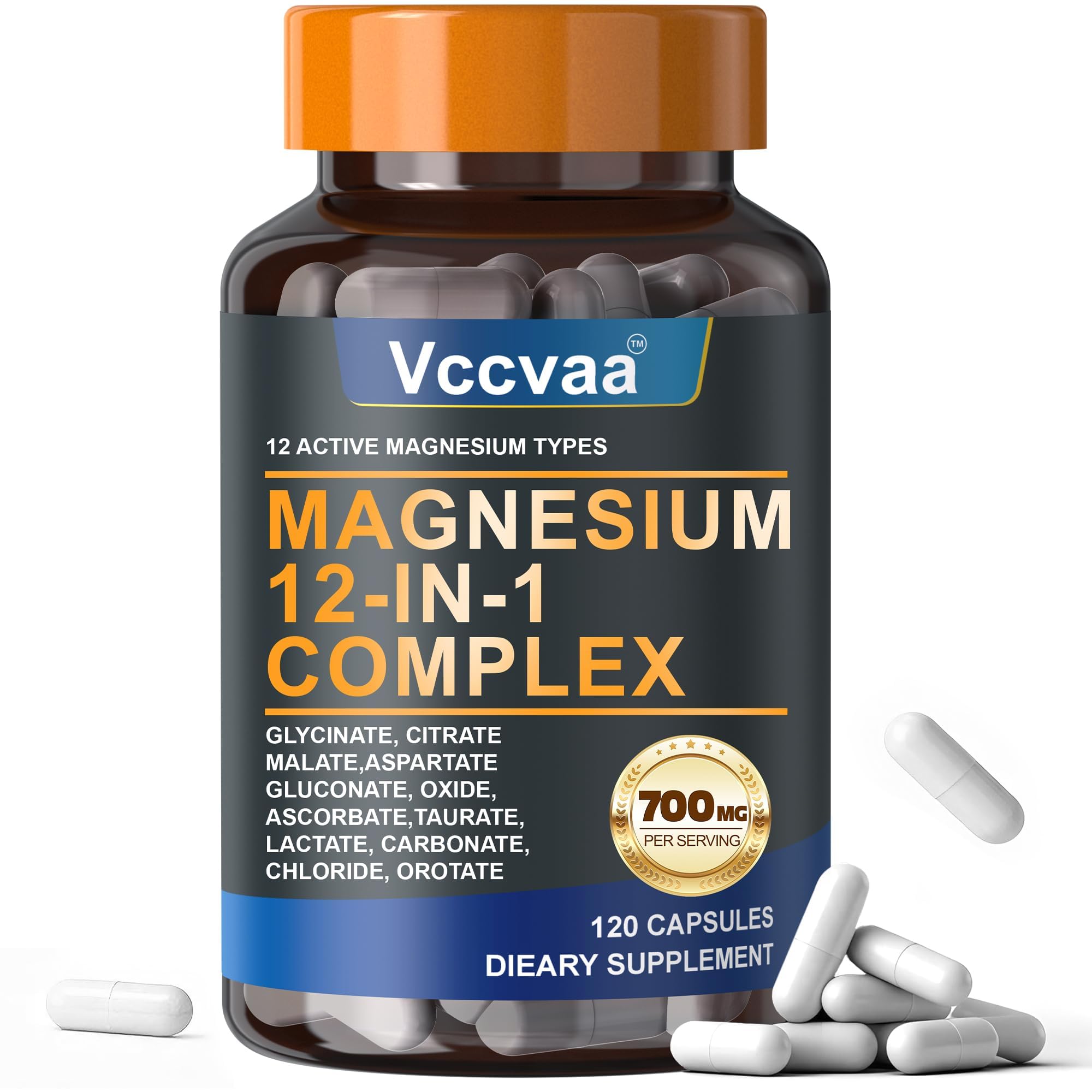Vccvaa envase frontal del Magnesium Complex mostrando diseño y cantidad