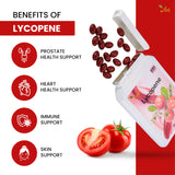 Ved lycopene pack de dos frascos mostrando suministro de seis meses