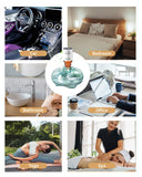 VEDA TINDA SCENT visual de escala con manos para entender tamaño portátil
