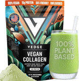 VEDGE envase frontal del colágeno vegano mostrando 20 porciones y beneficios