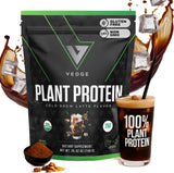 VEDGE envase frontal Cold Brew Latte mostrando la marca y beneficio proteico