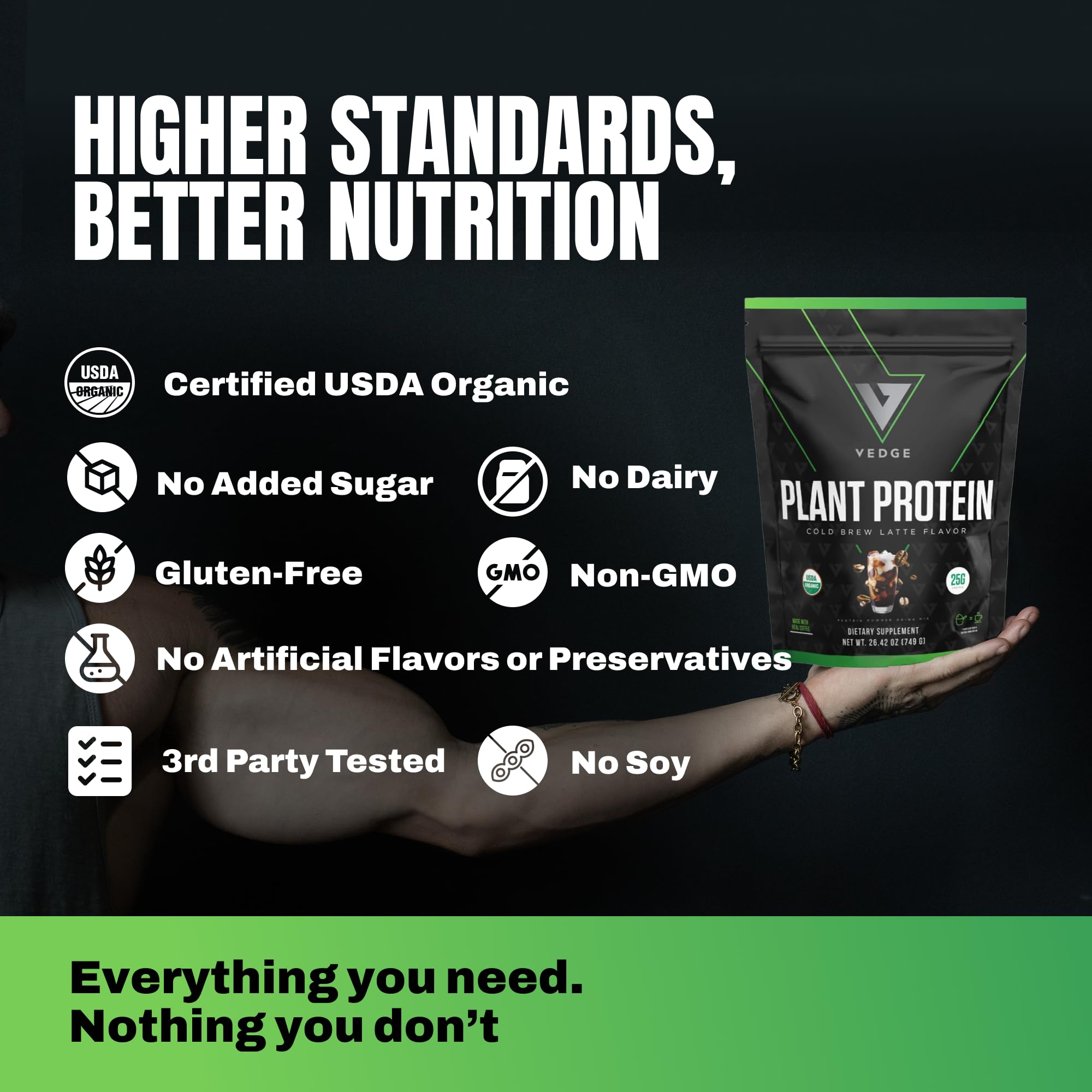 VEDGE etiqueta con información nutricional para verificar ingredientes