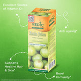Vedic Juices detalle del color y textura del jugo para apreciar pureza