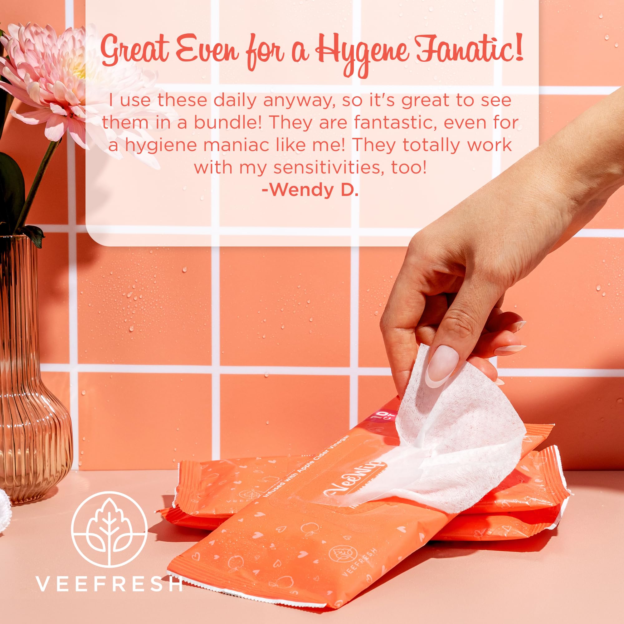 VeeFresh bundle completo mostrando VeeGentle y VeeWipes para higiene diaria