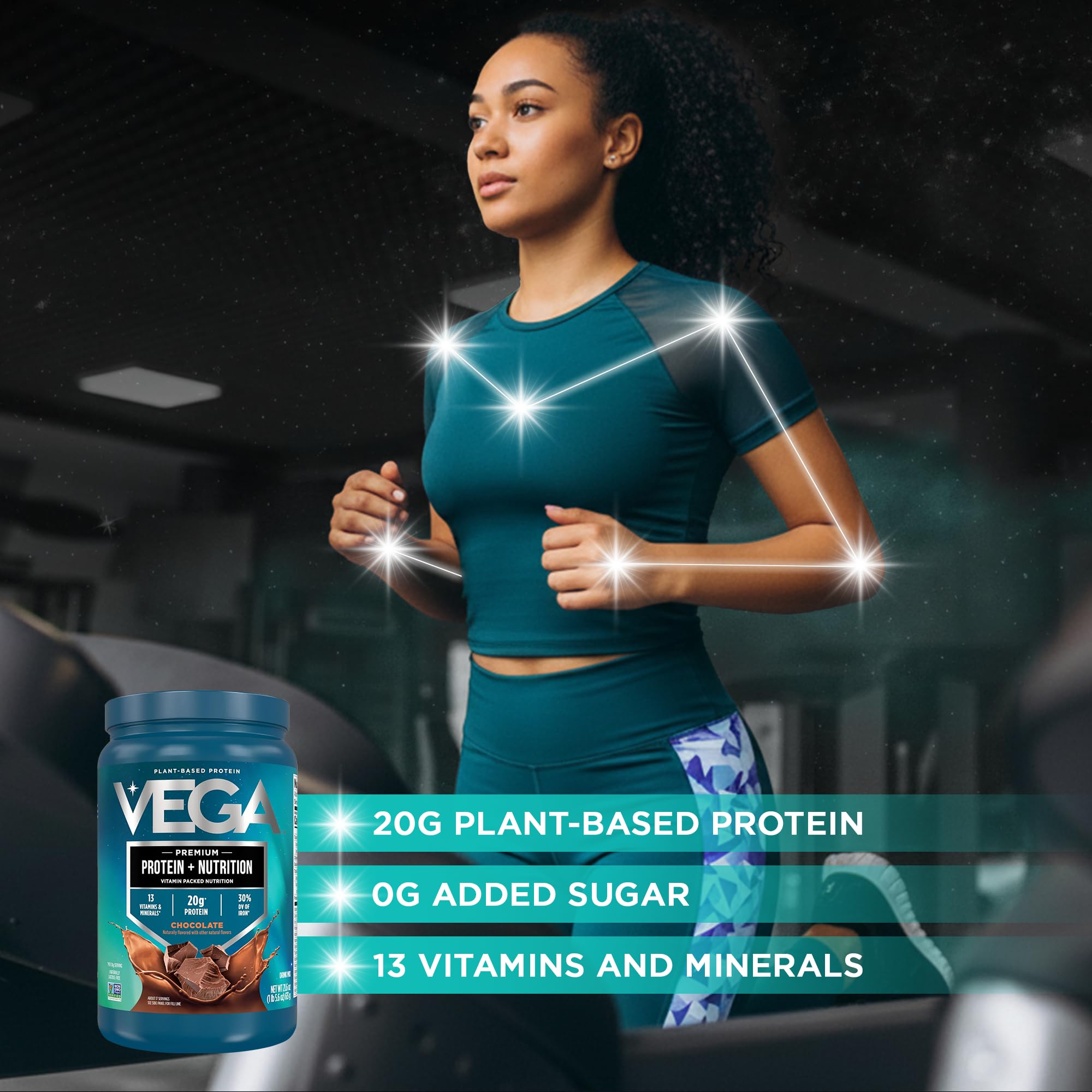 Vega batido en vaso listo para consumir y aportar proteína