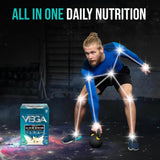 Vega batido en vaso servido, sabor vainilla cremoso y saciante