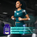 Vega batido vainilla servido listo para beber con beneficio nutritivo