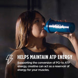 Vega envase junto a objetos para comparar tamaño y llevar al gimnasio
