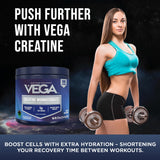 Vega envase abierto con polvo dentro ilustrando pureza y ausencia de rellenos