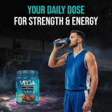 Vega batido en cocina como desayuno rápido y nutritivo