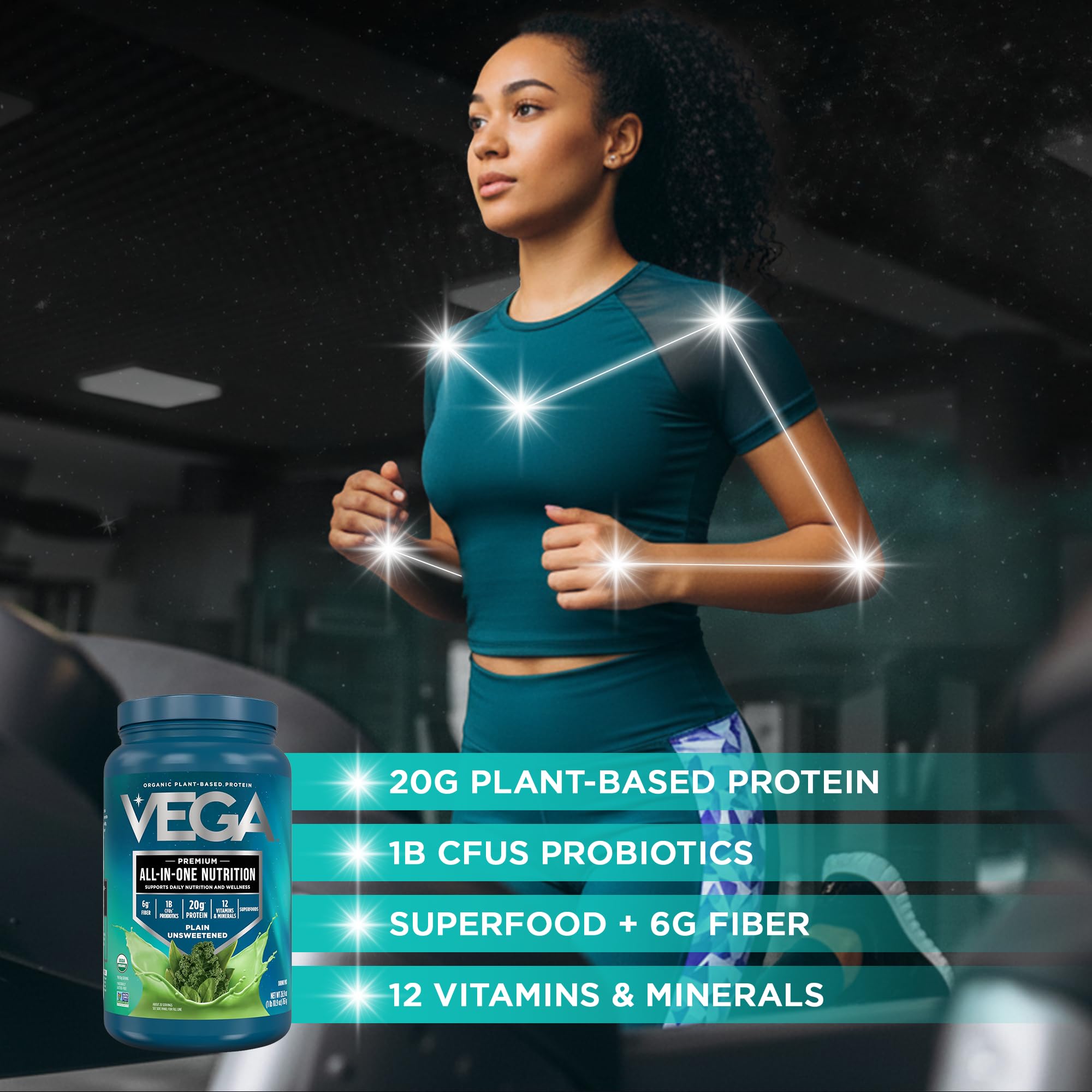 Vega envase abierto con polvo para ver cantidad y calidad