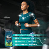 Vega envase abierto con polvo para ver cantidad y calidad