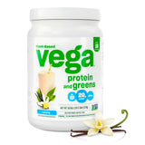 Vega envase frontal sabor vainilla mostrando presentación y beneficio práctico