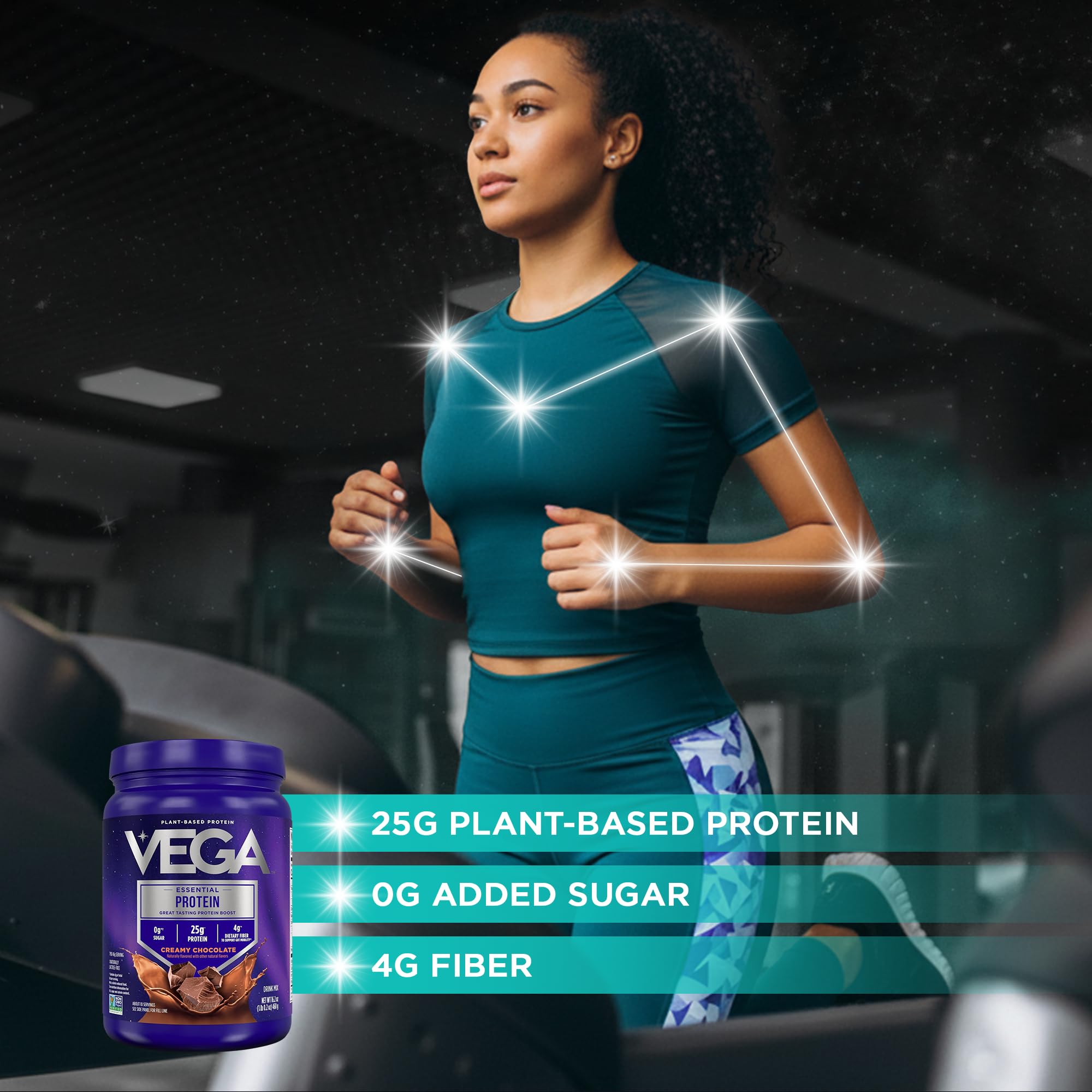 Vega cucharada con polvo, dosificación fácil de 25 g