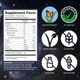 Vega etiqueta con lista de ingredientes y valores nutricionales para elección informada