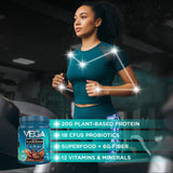 Vega etiqueta de ingredientes destacando origen orgánico