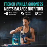 Vega etiqueta nutricional detallada, información clara y orgánica