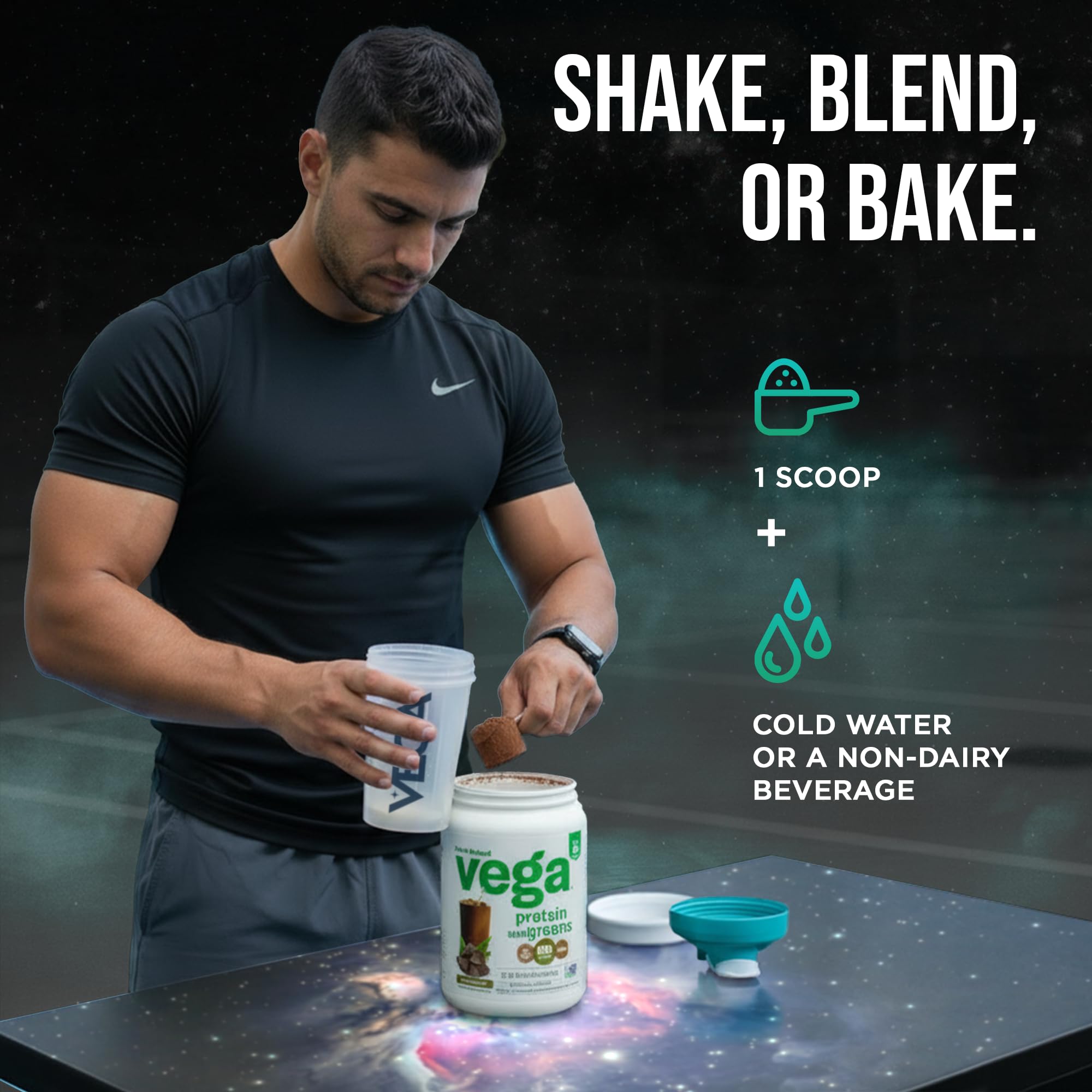Vega etiqueta nutricional en primer plano para ver ingredientes claves