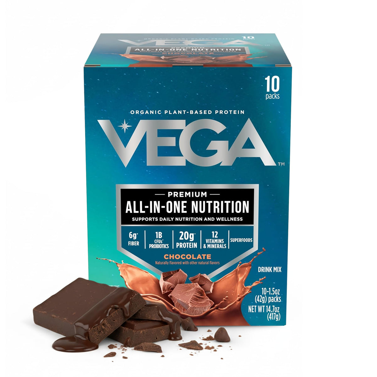 Vega frente del paquete mostrando el diseño y la conveniencia