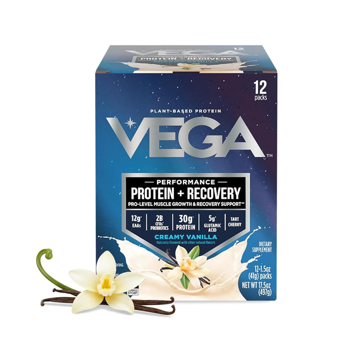 Vega envase frontal del producto mostrando presentación y beneficio proteico