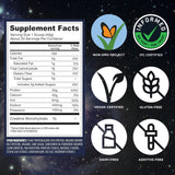 Vega etiqueta con ingredientes y información nutricional clara y transparente