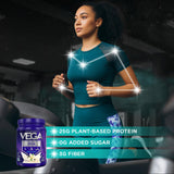Vega ingredientes con proteína de guisante en bol, alternativa vegetal confiable