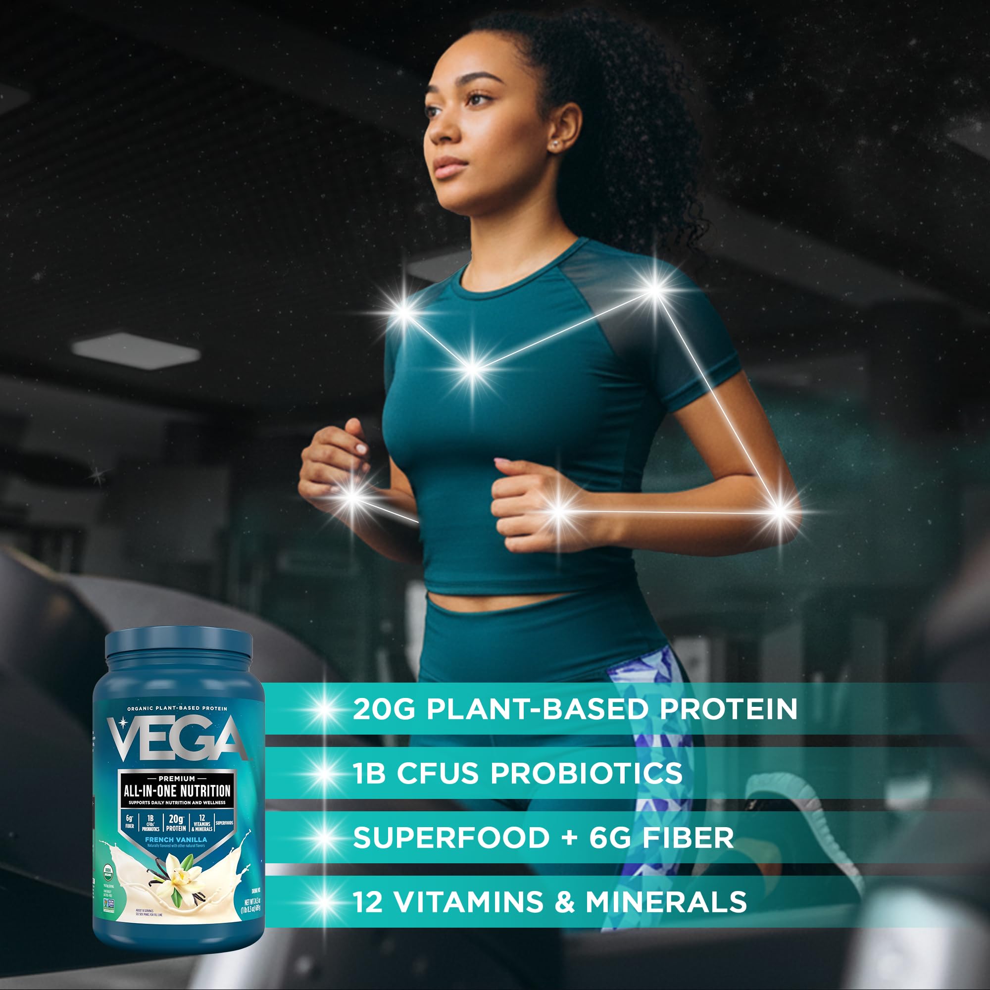 Vega cuchara medida llena de polvo, control de porciones sencillo