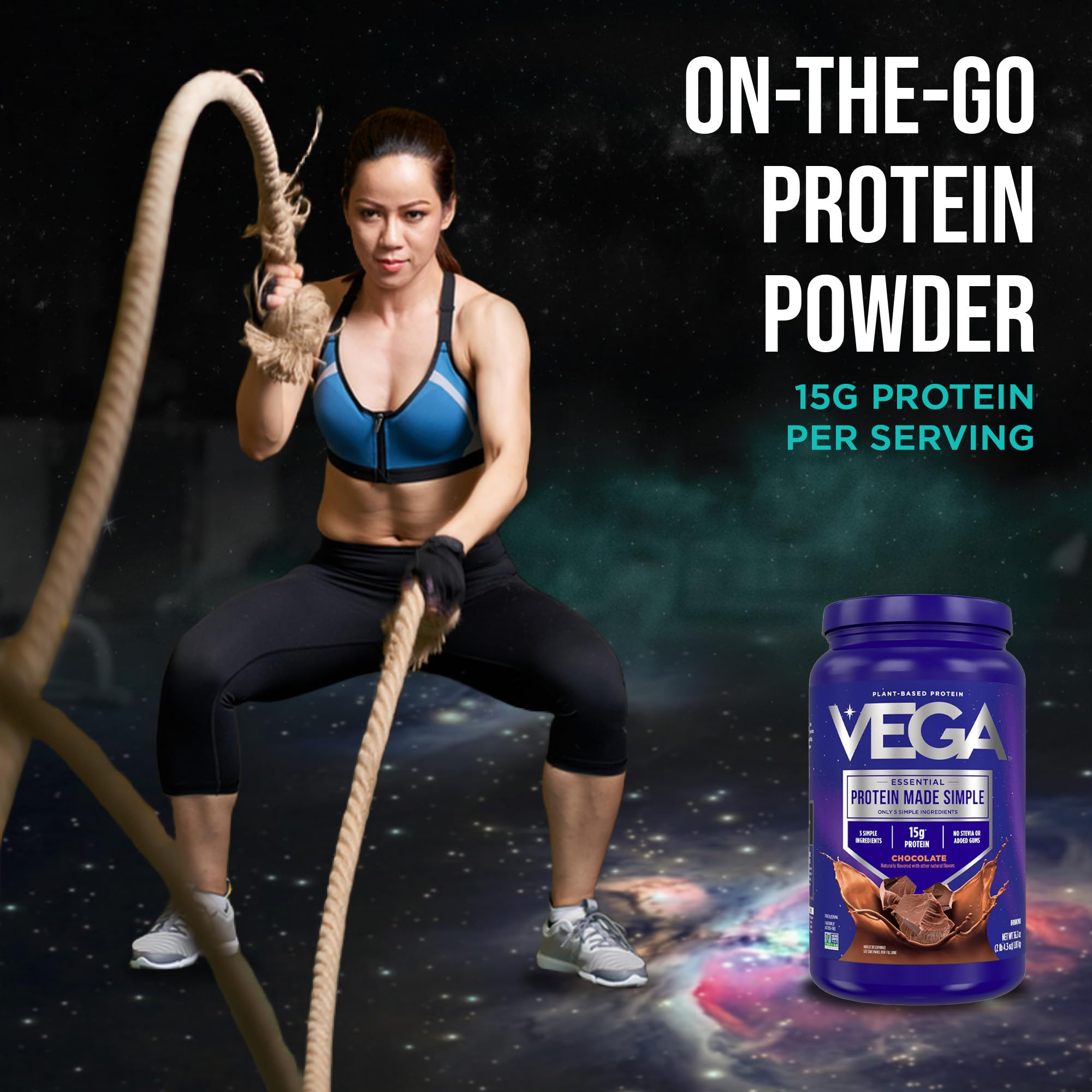 Vega mezcla en shaker sin grumos, preparación rápida y consistente