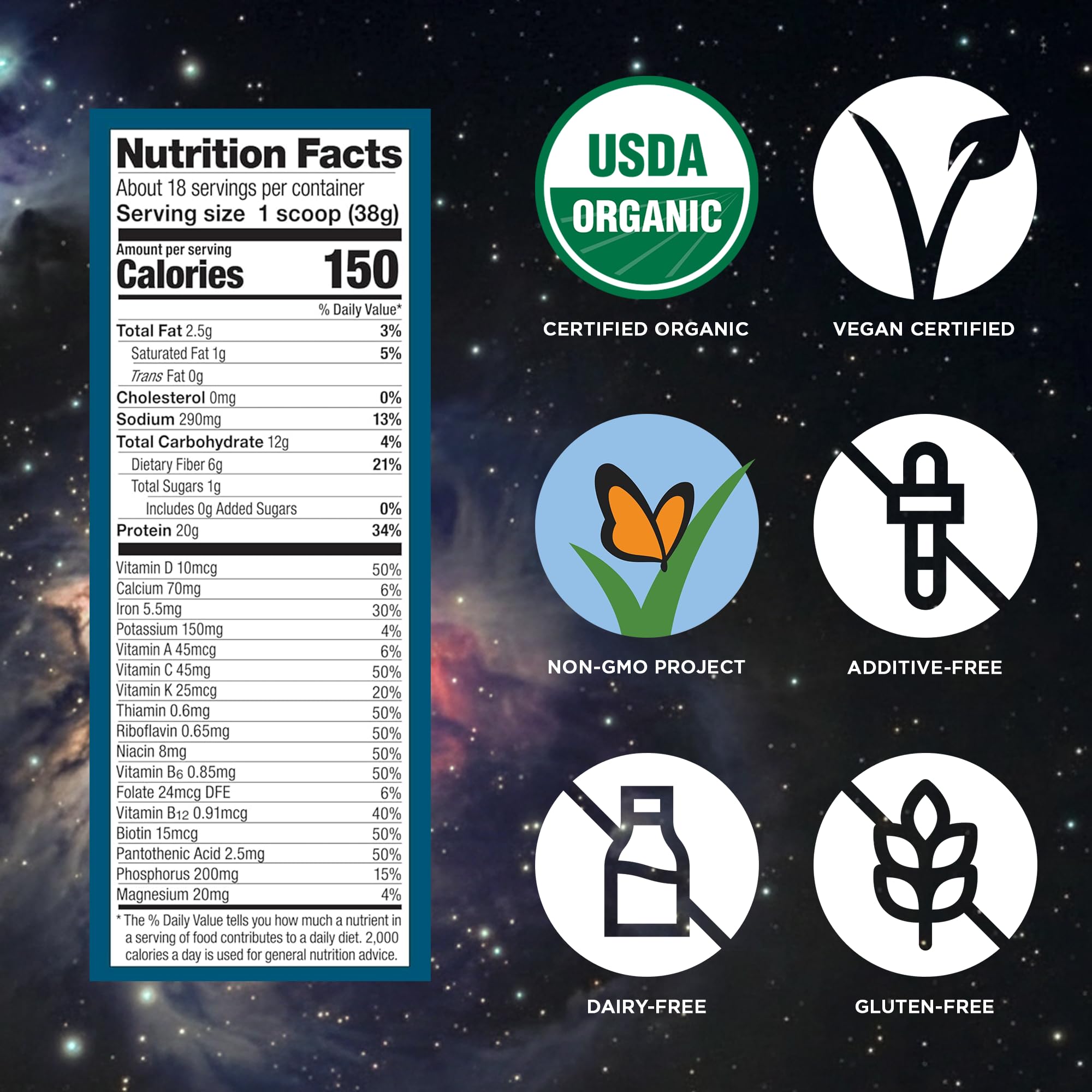 Vega polvo textura cerca, sin grumos y fácil de mezclar