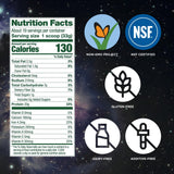 Vega etiqueta de información nutricional detalle de ingredientes limpios