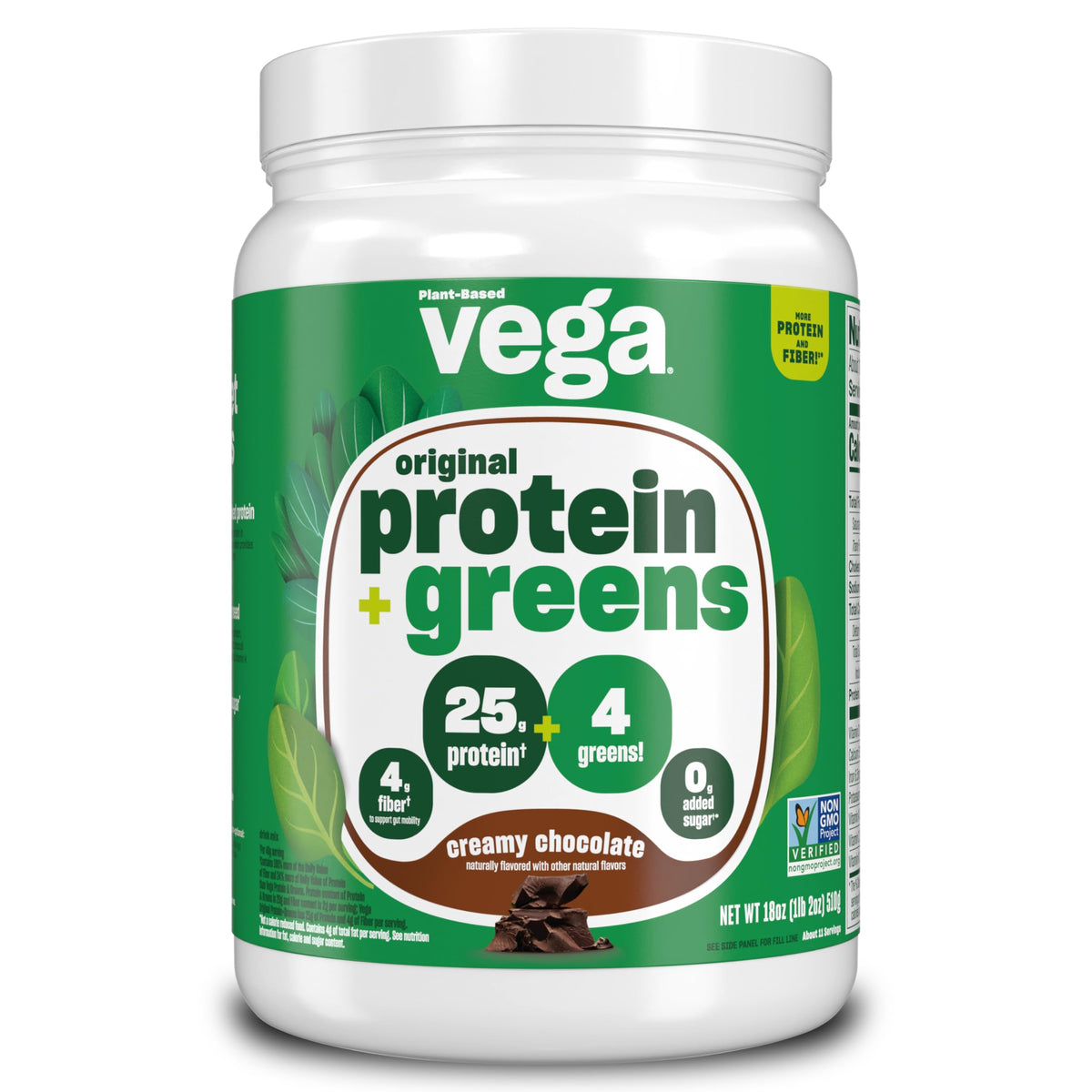 Vega envase frontal Chocolate Crema mostrando etiqueta y beneficios visibles