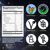 Vega detalle de la etiqueta nutricional que muestra 30 g proteína y 3 g creatina