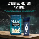 Vega proteína en desayuno estilo de vida nutritivo y práctico