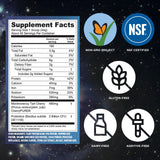 Vega etiqueta de ingredientes destacando probióticos y ausencia de lácteos