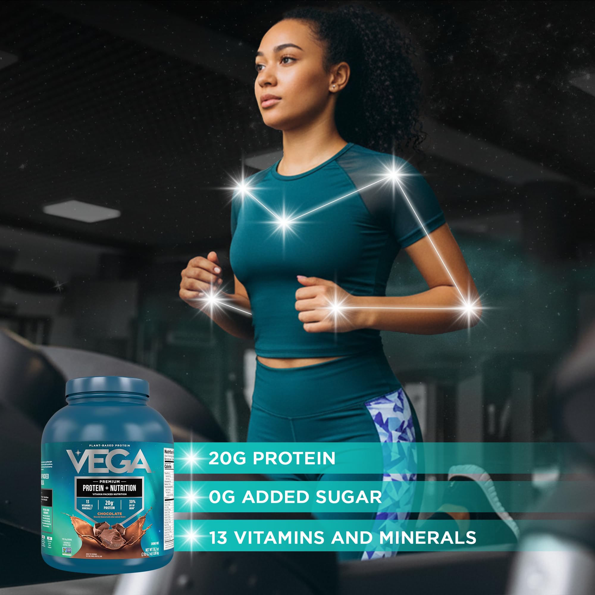 Vega polvo en primer plano con textura suave para mezcla homogénea
