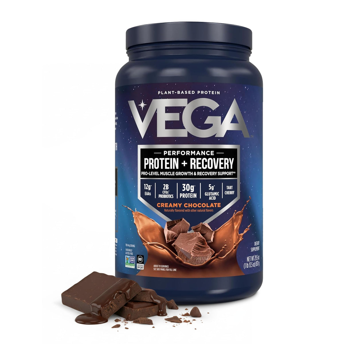 Vega envase frontal mostrando etiqueta y beneficio proteína vegana