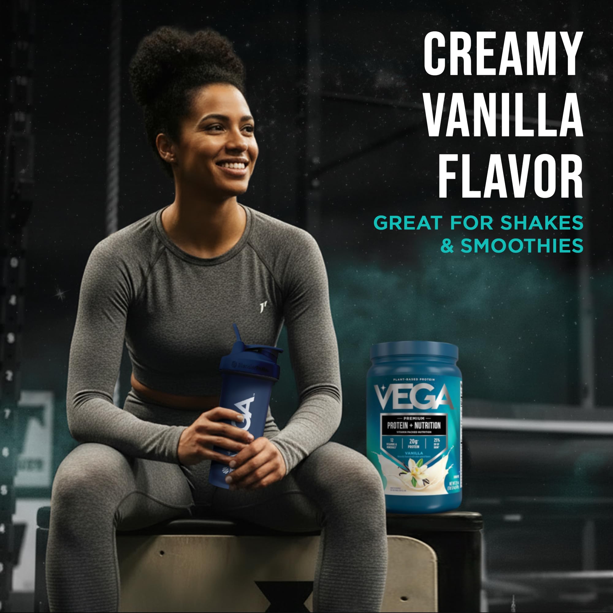Vega proteína mezclada en receta de pancake para añadir proteína