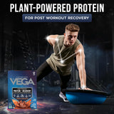 Vega sobre individual sobre la mesa, práctico para llevar y consumir tras entrenar