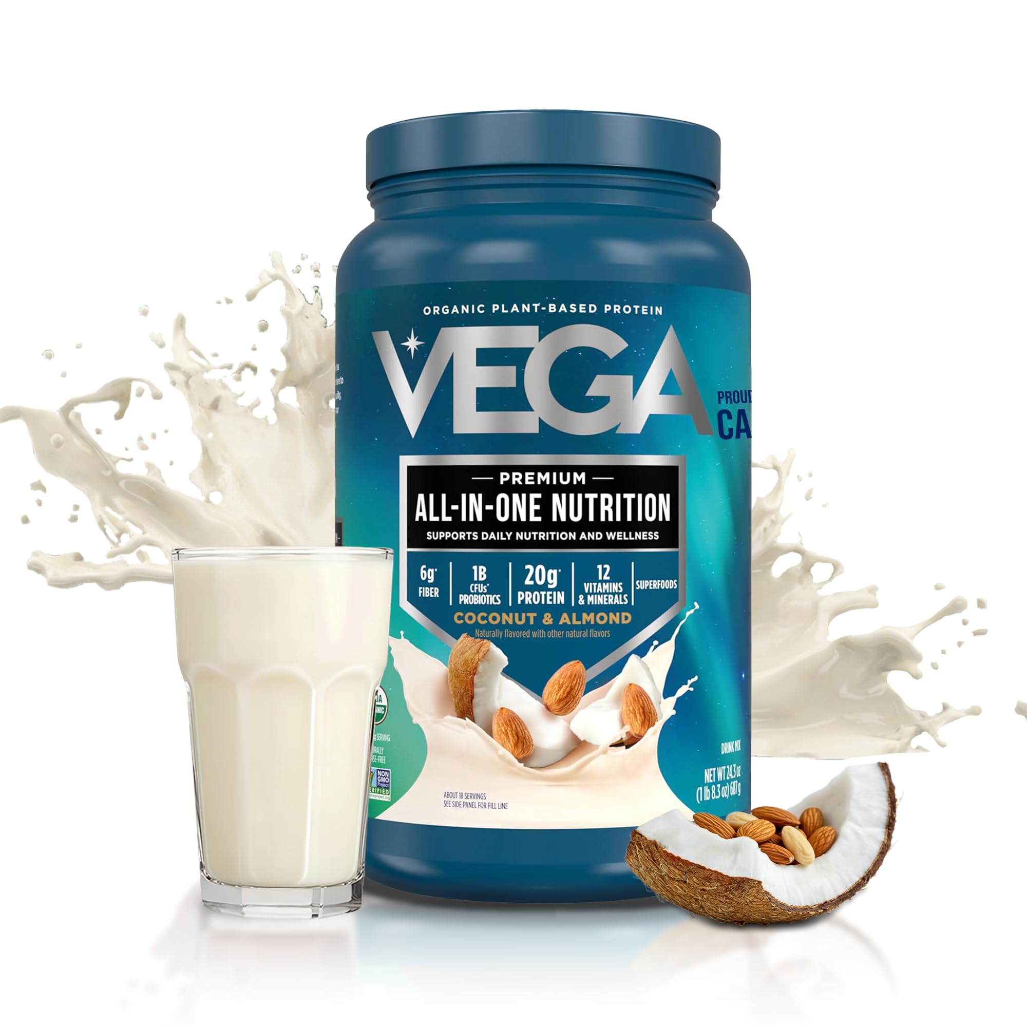 Vega textura del polvo orgánico, fino y fácil de mezclar