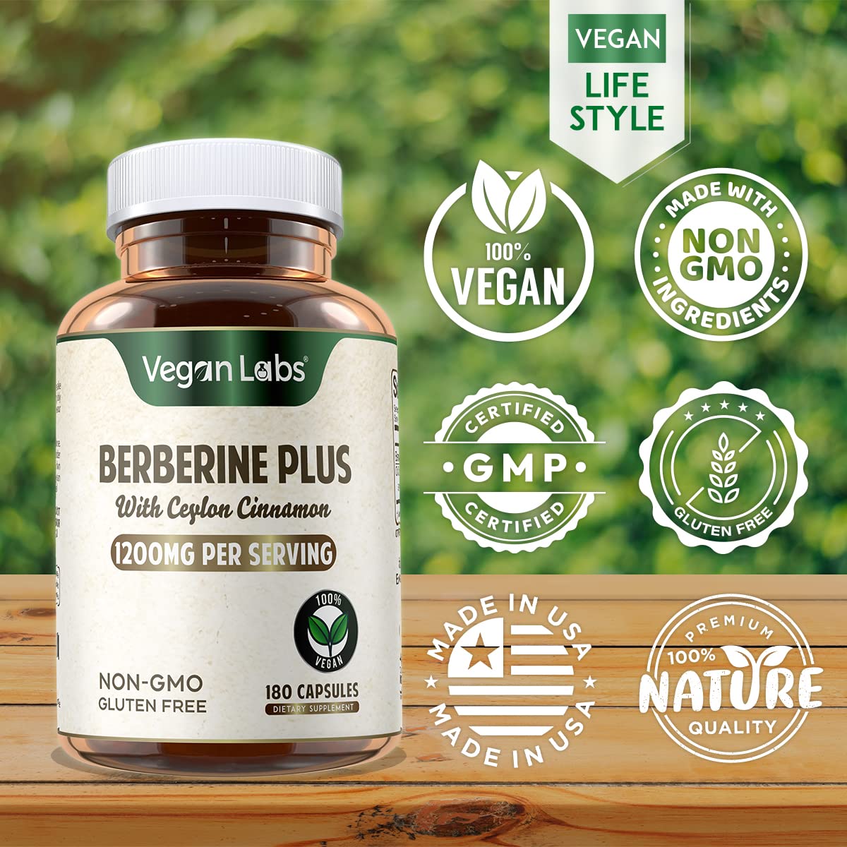 Vegan Labs comparación de frasco con regla para apreciar tamaño